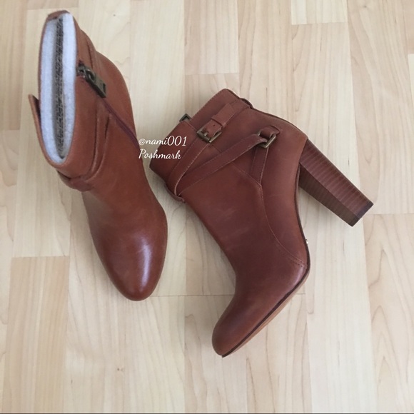 Dark Brown Ralph Lauren Ankle Boots Buckle - Picture 2 of 8